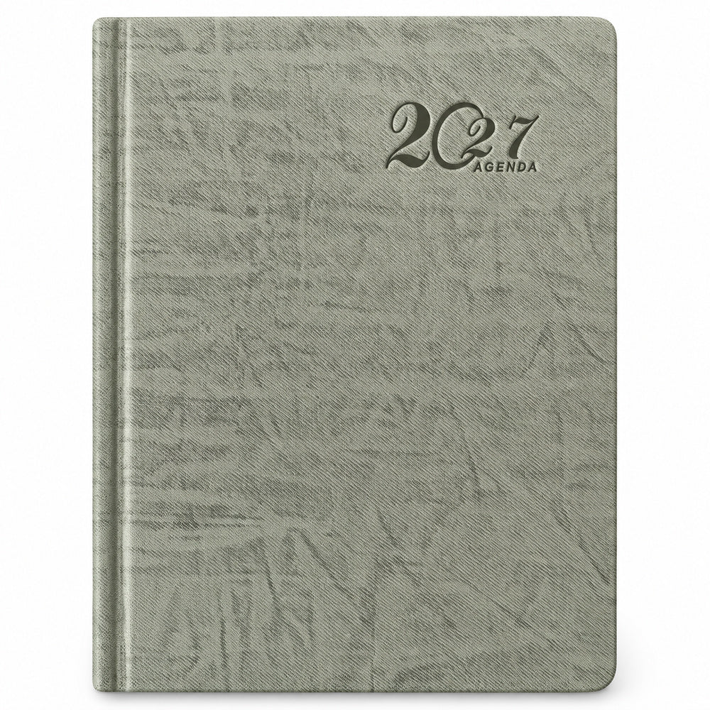 Agenda Diver Class DC/60 2027, SKU 41229-1: cubierta verde pastel. Fotografía retocada sobre blanco sin envoltorio.
