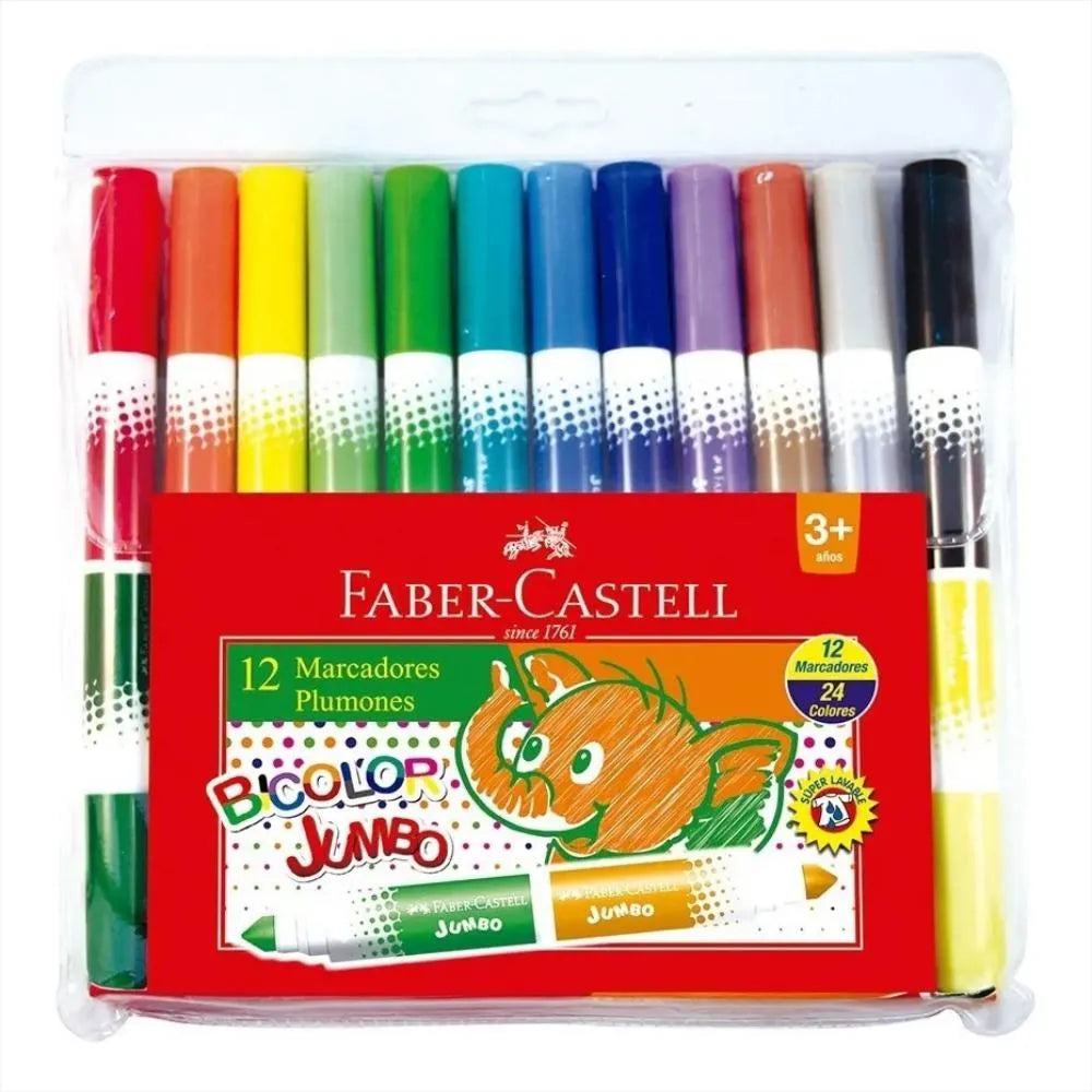 plumones faber castell Bicolor - X 12