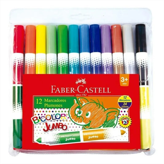 plumones faber castell Bicolor - X 12