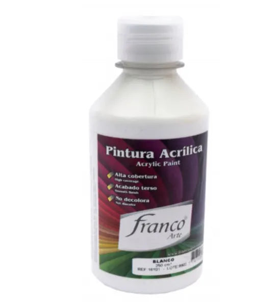 Pintura Acrílica Franco Arte al Frio X 250 ml - Blanco