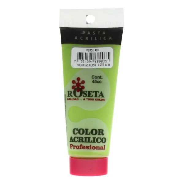Pasta Acrílica Roseta en tubo Plano Verde 45cc