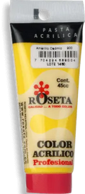 Pasta Acrílica Roseta en tubo Plano amarillo cadmio 45cc