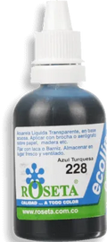 Acuarela Liquida Ecolín Roseta - Azul Turquesa 228 30 cc