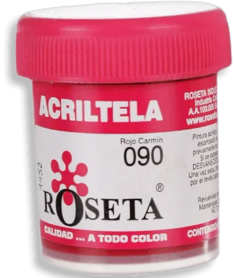 Acritela Roseta - En Colores Planos - rojo carmín 30cc