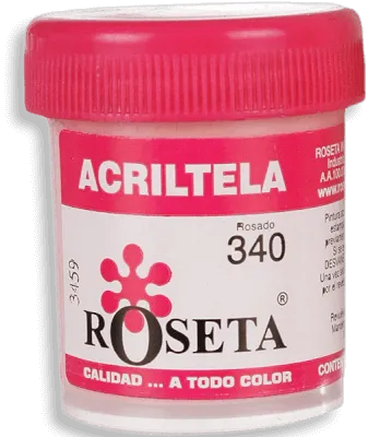 Acritela Roseta - En Colores Planos - Rosado 30cc