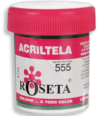Acritela Roseta - En Colores Planos - Verde Navidad 30cc