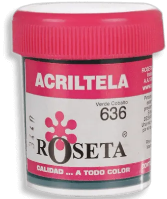 Acritela Roseta - En Colores Planos - Verde Cobalto 30cc