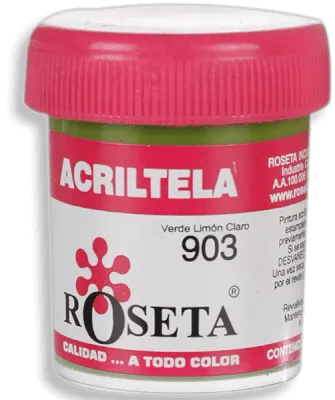 Acritela Roseta - En Colores Planos - verde limón claro 30cc