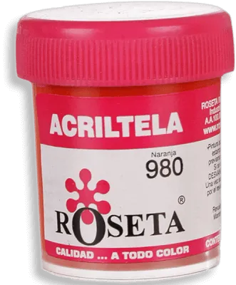 Acritela Roseta - En Colores Planos - Naranja 30cc