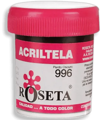 Acritela Roseta - En Colores Planos - Café pardo oscuro 30cc