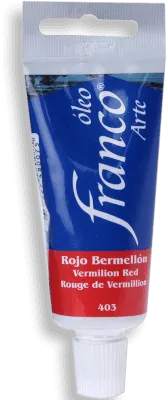 Pintura Oleo Franco Arte tamaño 37 cc Rojo Bermellón 403