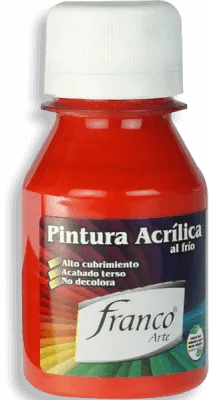 Pintura Acrílica Franco Arte 60ml Al Frio - Rojo Primario
