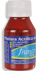 Pintura Acrílica Franco Arte 60ml Al Frio - Rojo Teja