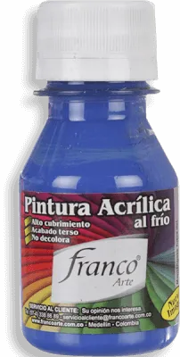 Pintura Acrílica Franco Arte 60ml Al Frio - Azul Eléctrico