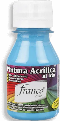 Pintura Acrílica Franco Arte 60ml Al Frio - Azul Bebe
