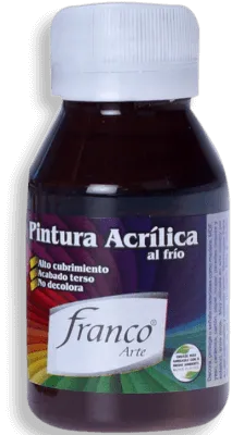 Pintura Acrílica Franco Arte 60ml Al Frio - Marrón Oscuro