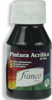 Pintura Acrílica Franco Arte 60ml Al Frio - Negro