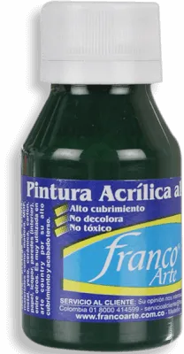 Pintura Acrílica Franco Arte 60ml Al Frio - Verde Vejiga