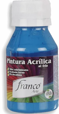 Pintura Acrílica Franco Arte 60ml Al Frio - Azul Claro