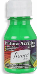 Pintura Acrílica Franco Arte 60ml Al Frio - Fluorescente Verde