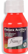 Pintura Acrílica Franco Arte 60ml Al Frio - Fluorescente Rojo