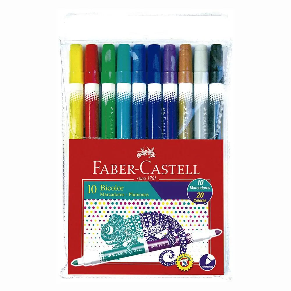 plumones faber castell Bicolor - X 10