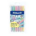 Plumones Markana Pelikan Punta Pincel Color Pastel X12