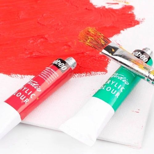 Acrilica Pebeo Paquete De 12ml X12 Pintando Con Pincel