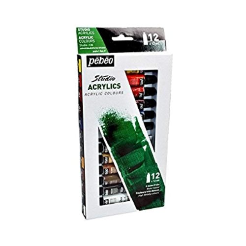 Acrilica Pebeo Paquete De 12ml X12 Pinturas Presentacion En La Caja