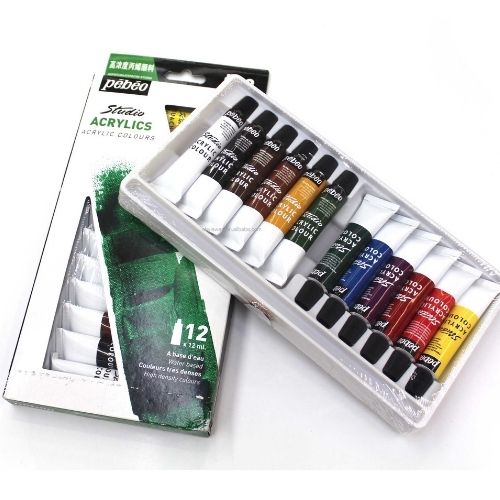 Acrilica Pebeo Paquete De 12ml X12 Pose De Muestra
