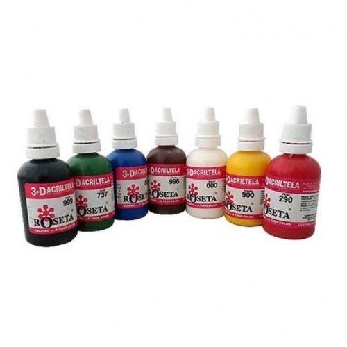 Acritela Roseta 3D 30cc En Variedad De Colores Recipiente De Gotero