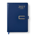 Agenda Rino con Solapa y Broche Metálico Azul