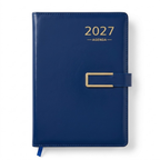 Agenda Rino con Solapa y Broche Metálico Azul