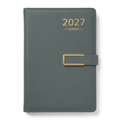 Agenda Rino con Solapa y Broche Metálico Gris