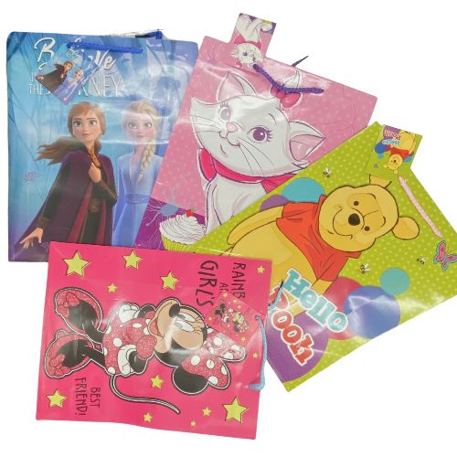 BOLSA PAPEL REGALO ESTAMPADA PRIMAVERA L GRANDE DISNEY PERSONAJES NINA