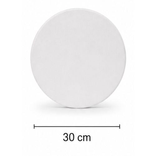 Bastidor Redondo 30 cm de diámetro en MDF - Lienzo con 2 Capas de Gesso