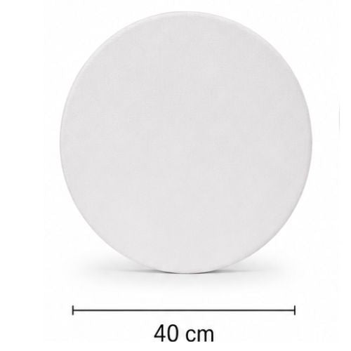 Bastidor Redondo 40 cm de diámetro en MDF - Lienzo con 2 Capas de Gesso