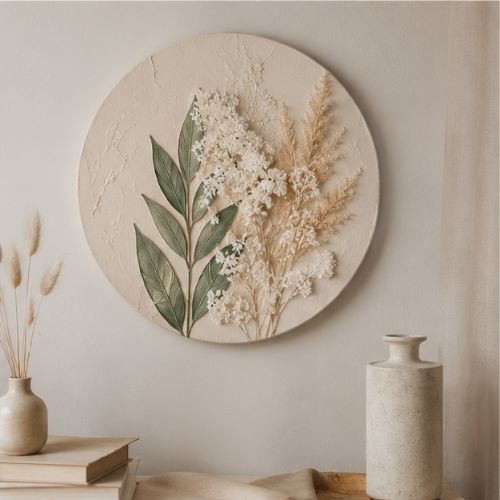 Bastidor Redondo 30 cm de diámetro en MDF - Lienzo con 2 Capas de Gesso