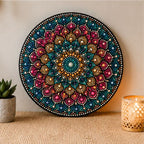 Bastidor Redondo 30 cm de diámetro en MDF - Lienzo con 2 Capas de Gesso