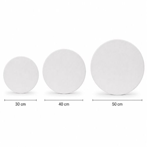Bastidor Redondo 30 cm de diámetro en MDF - Lienzo con 2 Capas de Gesso