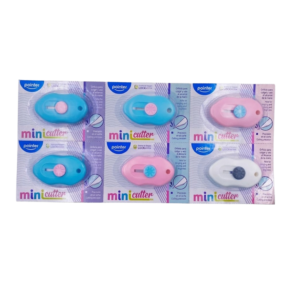 Bisturí Mini Cutter Pointer CT-23122 colores pastel