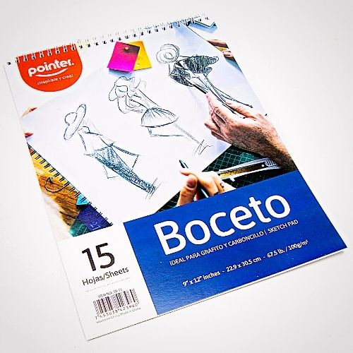 Bitacora Boceto Argollado X15 Hojas Sketch Pad Pointer Portada