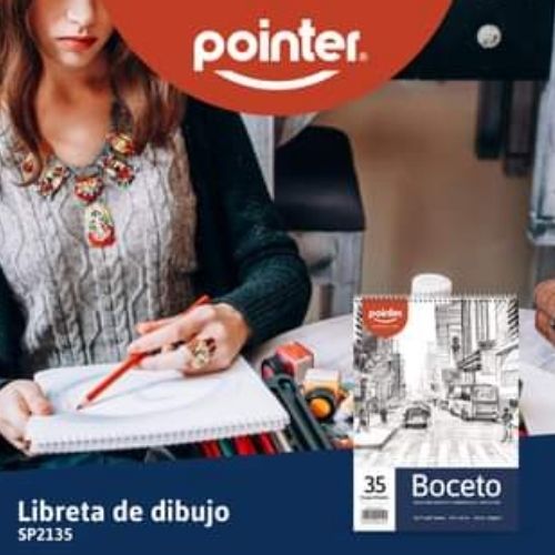 Bitacora Boceto Argollado X15 Hojas Sketch Pad Pointer Segunda Info