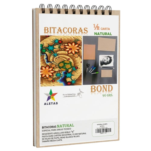 bitacora papel bond, - Rustica Media Carta