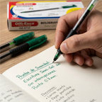 Bolígrafo Offi-Esco Semigel Tapa 0.7 mm Verde OE-076 – Bolígrafo de Tinta Semigel