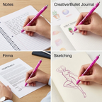 Bolígrafo Paper Mate Gel Retráctil Quick-Dry Fucsia