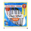 Bolígrafo Paper Mate Kilométrico - Bolsa Básicos (Paquete x 10 Unidades) Negro, Azul y Rojo