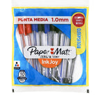 Bolígrafo Paper Mate Kilométrico - Bolsa Básicos (Paquete x 10 Unidades) Negro, Azul y Rojo