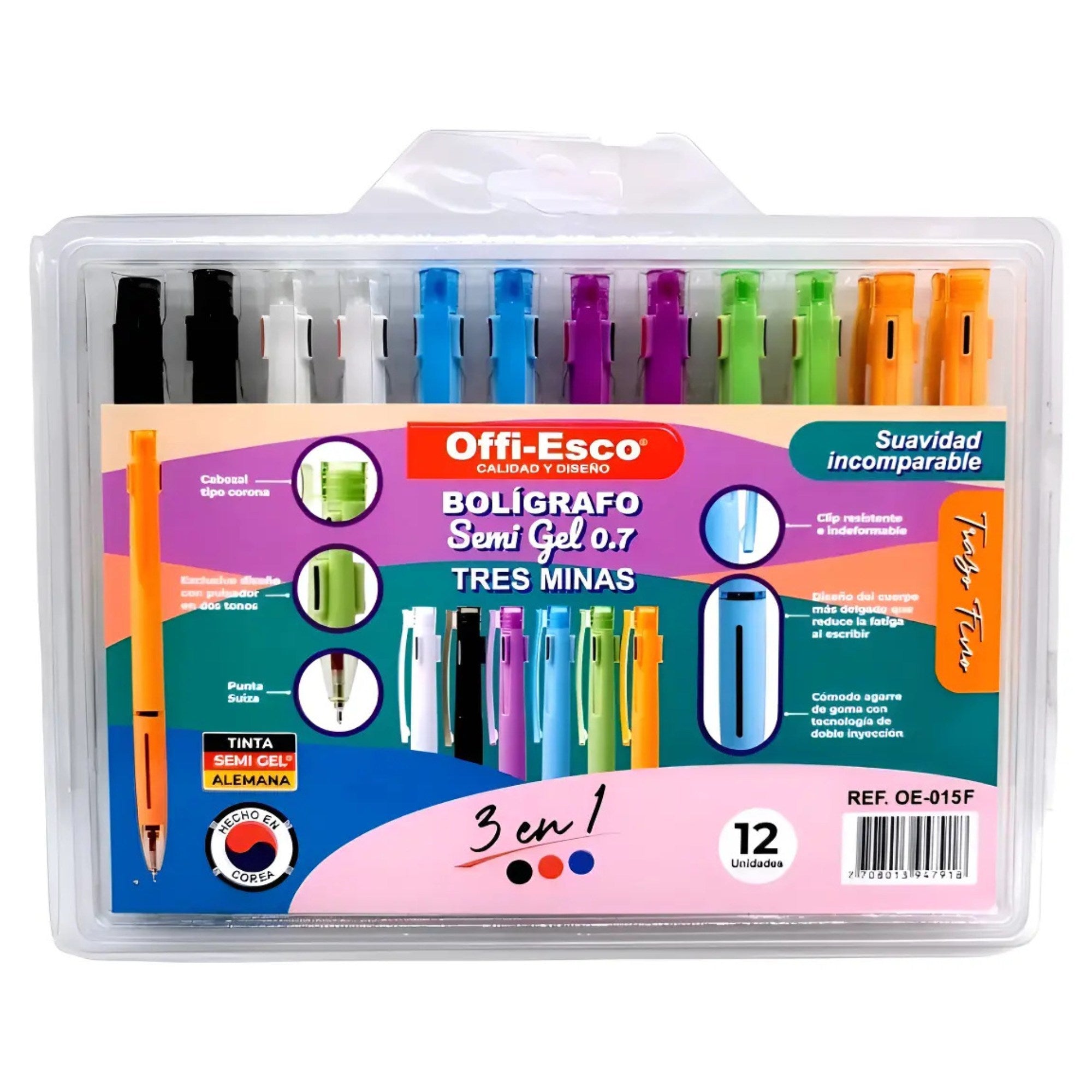 multicolored pen, 3 colors in 1, Offi-Esco brand