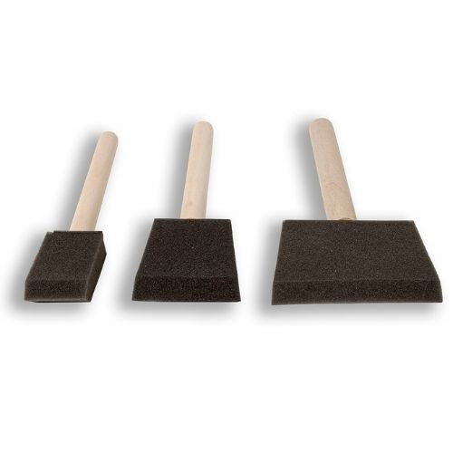 Brochas De Espuma Para Pintar En Diferentes Tamanos Con Los 3 Tamanos Diferntes